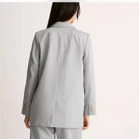 Madewell The Larsen Blazer in Drapeweave Blue Green Jacket Spring Sz M - Picture 3 of 16